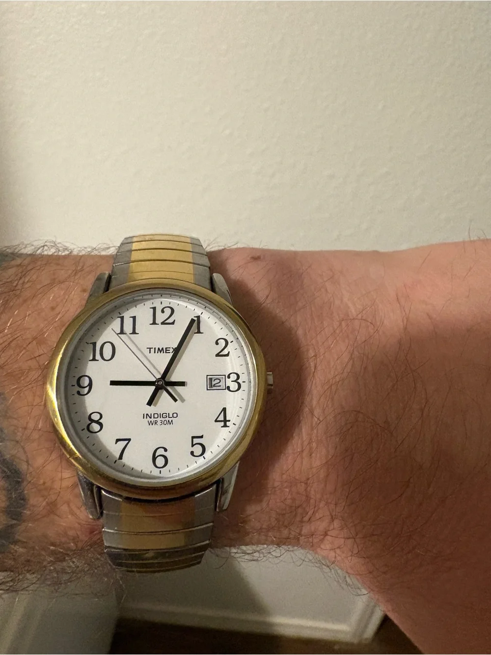 Timex Men’s Two-Tone Gold and Silver Expansion Band Watch